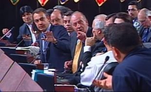 Esta &eacute; a &uacute;ltima imaxe do rei dos espa&ntilde;ois e do presidente venezuelano xuntos