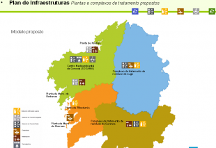 Plantas e complexos propostos para o Plan de Residuos até 2017 (Pique na imaxe para ampliar)