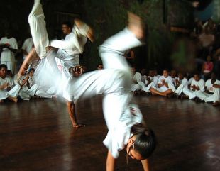 Practicando a capoeira cun chan de madeira / Flicrk: carf